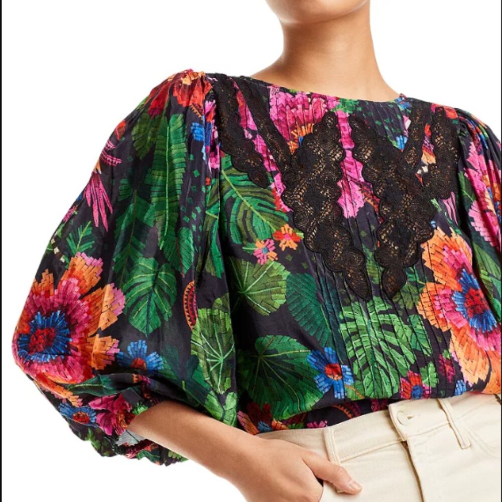 Farm Rio Blooming Garden Blouse